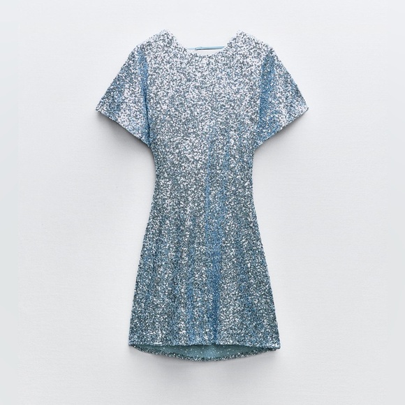 ZARA SHORT SEQUIN DRESS NWT - Picture 4 of 8
